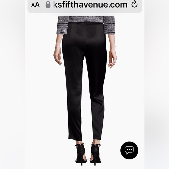 🖤🖤NEW!!! ST JOHN CAVIAR COLLECTION LIQUID SATIN EMMA PANTS SIZE 2 IN BLACK🖤🖤 - Picture 4 of 13